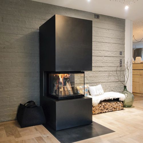 Salamandra a lenha - CELTIS - Rüegg Cheminée Schweiz AG - 10 kW–20 kW / multicombustível / de instalação livre