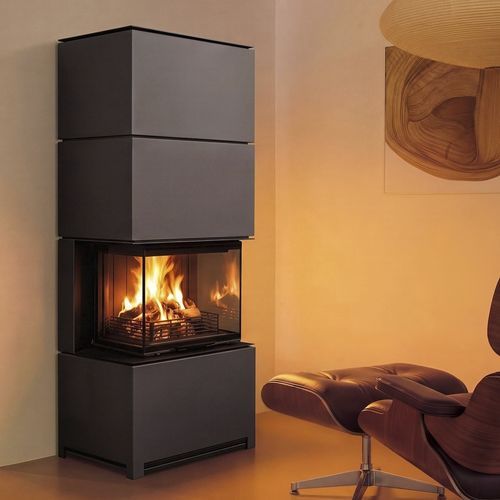 Salamandra a lenha - TILIA - Rüegg Cheminée Schweiz AG - 12 kW / multicombustível / de piso