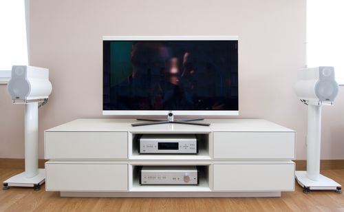 Rack de TV contemporâneo - LUGI - hi-fi / em madeira