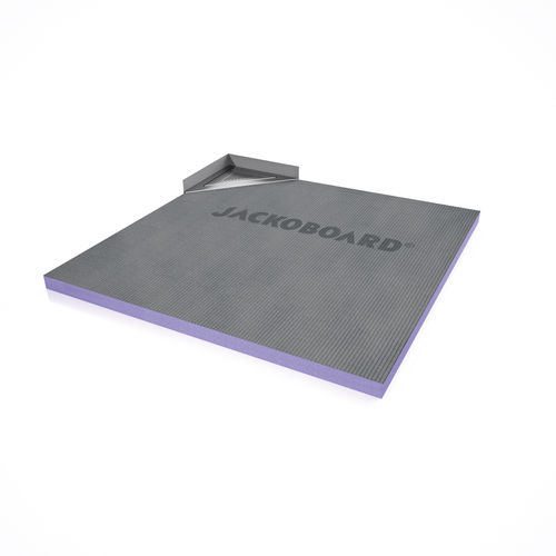 Piso de box quadrado - JACKOBOARD® AQUA DELTA - Jackon Insulation - pronto para receber revestimento cerâmico / em aço inoxidável escovado / de poliestireno extrudado