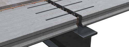 Viga mista - Bison - em concreto pré-fabricado / em aço / de seção retangular