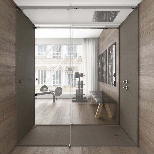 Piso de box retangular - QUADRO - HIDROBOX by absara - de sobrepor / ao nível do piso / em Superfície Sólida