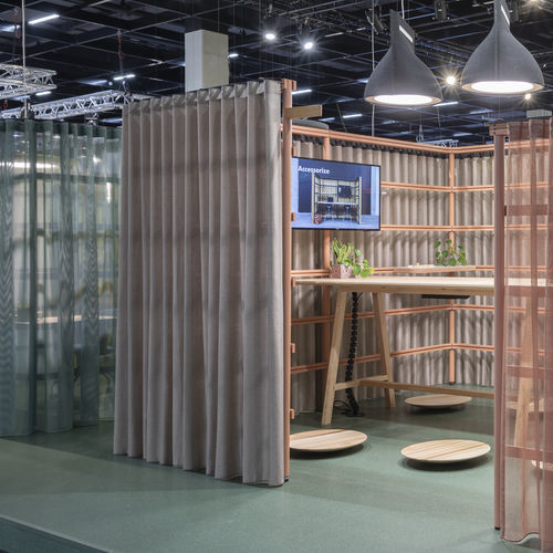 Tecido para estofados - CUR D - KVADRAT MI CASA - BuzziSpace - para cortinas / de cor lisa / Trevira CS®
