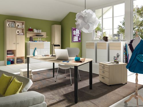 Mesa secretária contemporânea - XCEPTION - RÖHR-Bush - em madeira / com 4 pés / da linha comercial