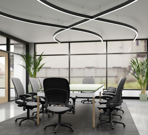 Luminária técnica pendente - ZYNN 2" LINES + ARCS  - SPI Lighting - de LED / curva / da linha comercial