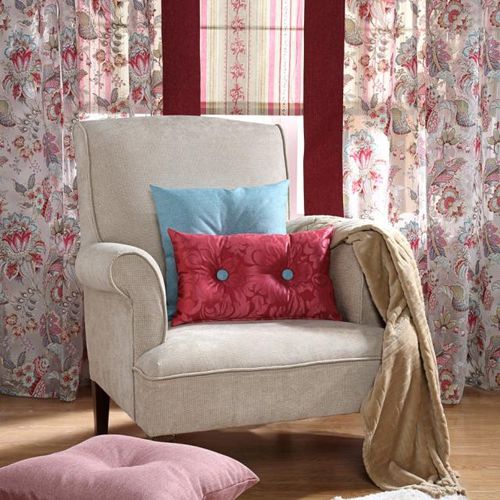 Tecido para estofados - ACAPULCO - RIOMA - para cortinas / com padrão floral / em linho