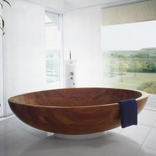 Banheira oval - MADERA - Ws Bath Collections - freestanding / para uso profissional / em madeira