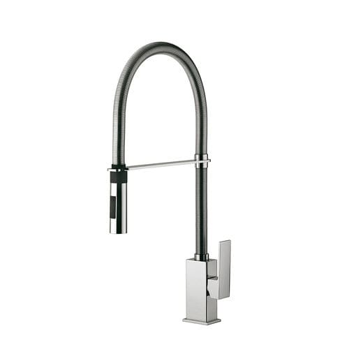 Misturador monocomando de bancada - ELLE - Ws Bath Collections - em metal cromado / em aço inoxidável / em ABS