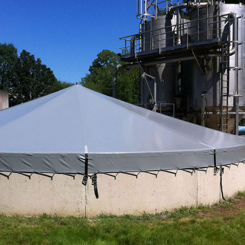 Membrana têxtil em poliéster - LAC 950 CTM - Saint Clair Textiles - com revestimento de PVC / para cobertura / para tanque