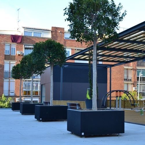 Floreira em concreto - TERRA-SCREEN®  - Breinco - metálica / retangular / contemporânea