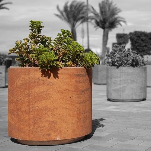 Floreira em concreto - CIRCLE - Breinco - metálica / redonda / modular