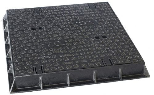 Tampa para caixa de inspeção em ferro fundido - TAFO7070-2C - GLS Prefabricados - quadrada