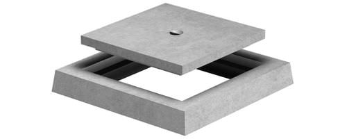 Tampa para caixa de inspeção em concreto - TA3030E - GLS Prefabricados - quadrada / pré-fabricada