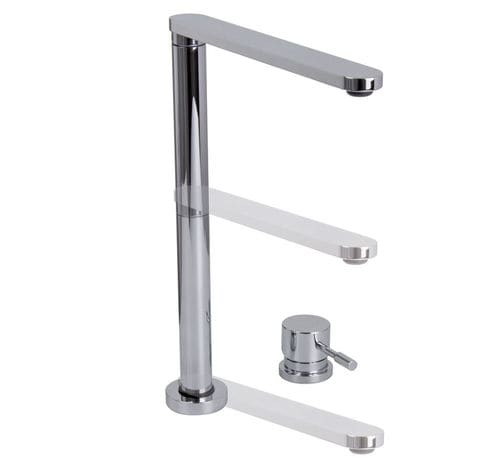 Misturador monocomando de bancada - F7037 - Fima Carlo Frattini - em metal cromado / para cozinha / 2 furos