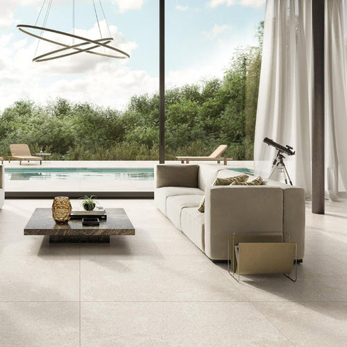 Placas de revestimento em grés porcelanato - OTTO : IVOIRE - Novoceram sas - estruturada / para ambiente interno / para sala