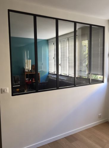 Divisória fixa - OFFICINA - Trescalini - com vidro / metálica / da linha residencial