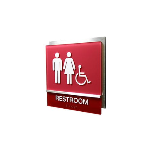 Pictograma de porta para porta - Sanford - Vista System - com porta / em acrílico / em alumínio escovado