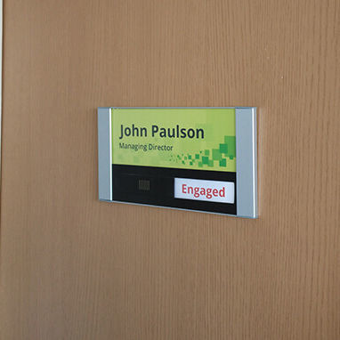 Placa de identificação para porta - Vista Square - Vista System - de parede / em alumínio / para ambiente interno