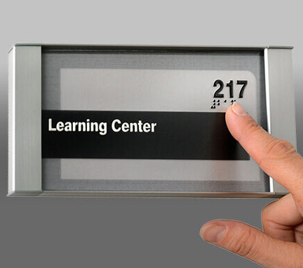 Placa de identificação de parede - Vista Square - Vista System - em alumínio / em braille / para ambiente interno
