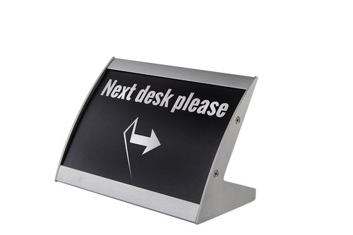 Placa de identificação de mesa - T11 - Vista System - em alumínio / para ambiente interno