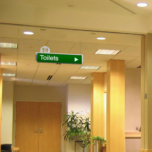 Placa de sinalização suspensa - MCFT - Vista System - em acrílico / em braille / de orientação
