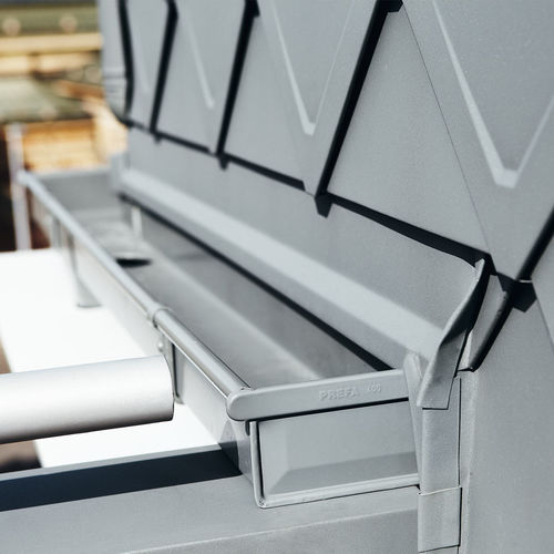 Calha pluvial em alumínio - BOX - PREFA Aluminiumprodukte GmbH - quadrada / sem manutenção