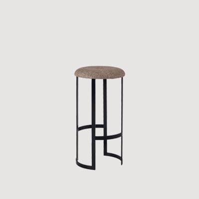 Banqueta alta contemporânea - MOON - HMD Furniture - em tecido / com base em aço inoxidável / cantilever
