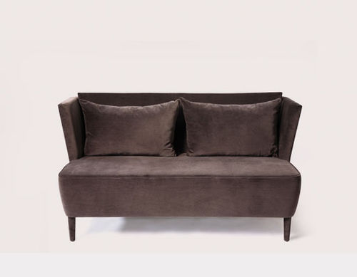 Sofá clássico - MAGMA - HMD Furniture - em tecido / marrom / em madeira de freixo