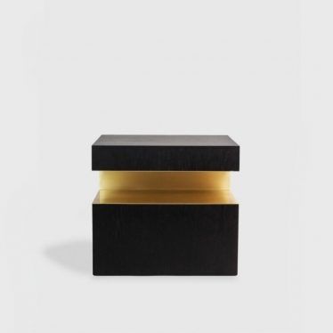 Criado-mudo contemporâneo - HOOK - HMD Furniture - em carvalho / em MDF laqueado / em ébano