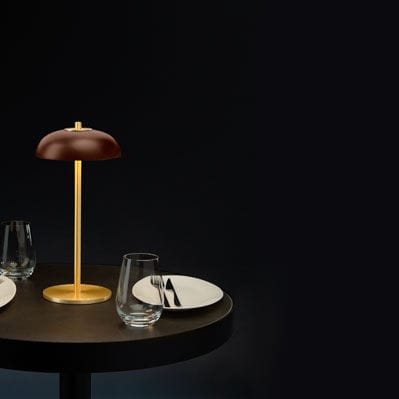 Luminária de mesa - BOLACHA - HMD Furniture - metálica / em madeira maciça / contemporânea