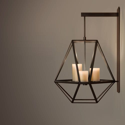 Arandela contemporânea - GEM - Kevin Reilly Collection - para ambiente interno / metálica / candelabro