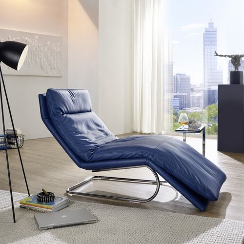 Chaise longue contemporânea - BODYTOUCH - SEANROYALE - em tecido / em couro / em aço