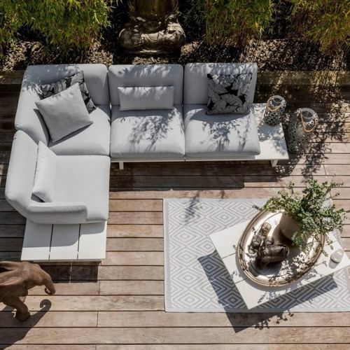 Conjunto de jardim contemporâneo - OUTDOOR BAYMOOD - SEANROYALE - em tecido / em alumínio / em polietileno