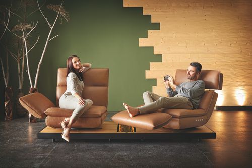 Sofá modular - SMART.LOUNGE - SEANROYALE - contemporâneo / em tecido / em couro