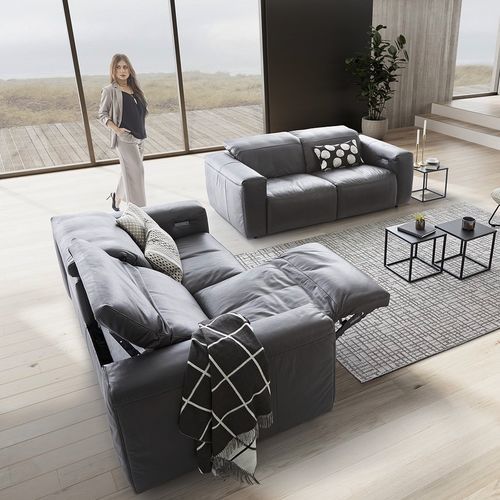 Sofá contemporâneo - BREAKER.RELAX - SEANROYALE - para sala / em tecido / em couro
