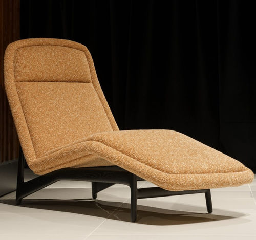 Chaise longue contemporânea - BART - SEANROYALE - em tecido / em carvalho / de 1 lugar