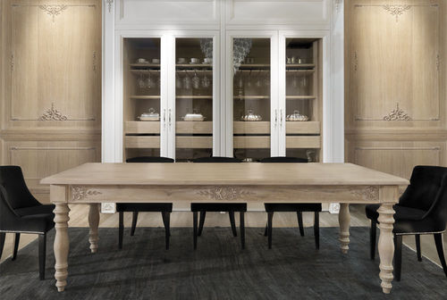 Mesa tradicional - PRINCESS - CASTAGNA CUCINE - em carvalho / com base em carvalho / retangular