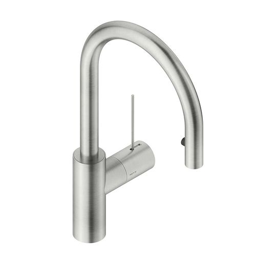 Misturador monocomando de bancada - KIX7 - Neve rubinetterie - em aço inoxidável / para cozinha / 1 furo