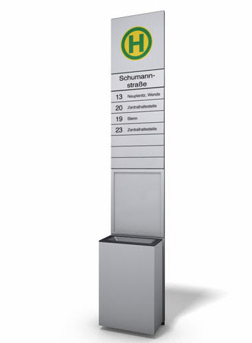 Painel informativo para ambiente externo - BUS STOP - Wall AG - metálico