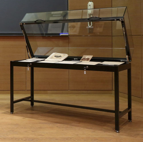 Vitrina contemporânea - VISIBILITÉ TOTALE NOIRE - SARAZINO VITRINES - com pés altos / com pés / em alumínio laqueado