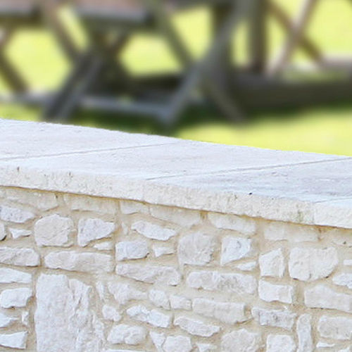 Remate superior de muro em pedra reconstituída - ORSOL - para cerca de jardim