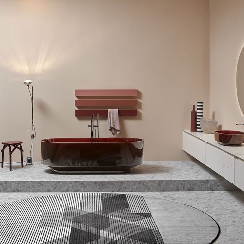 Banheira oval - BORGHI - ANTONIO LUPI - freestanding / para residência / em resina acrílica