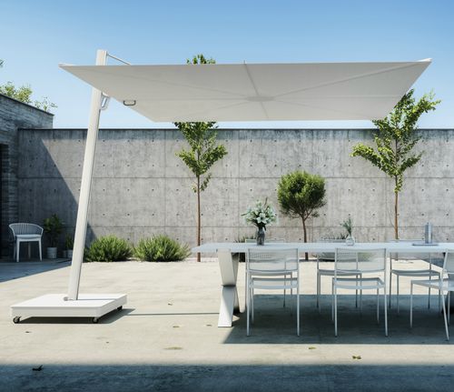 Ombrelone quadrado - Versa UX ARCHITECTURE - Umbrosa - lateral / orientável / em Sunbrella®