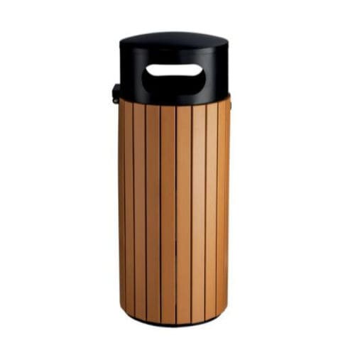 Lixeira pública - H0593052 - HEXOTOL - em aço galvanizado / com tampa / para ambiente externo