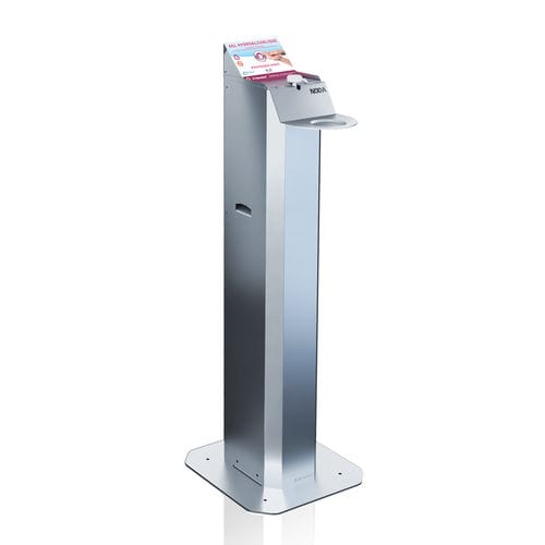 Dispenser de álcool em gel de piso - GHA NODA - HEXOTOL - móvel / em aço inoxidável / para escritório