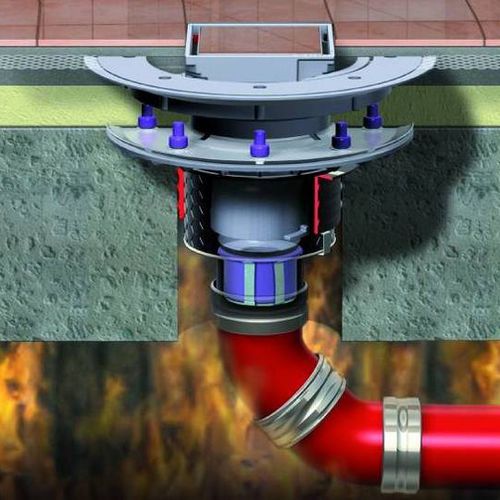 Caixa sifonada em ferro fundido - ECOGUSS - KESSEL - em polímero / para box de banheiro / redonda