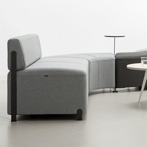 Banco estofado modular - BEND - Actiu - contemporâneo / em tecido / da linha comercial