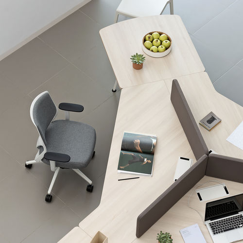 Estação de trabalho - TWIST - Actiu - de piso / individual / contemporânea