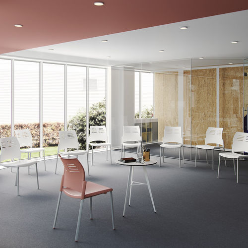 Cadeira para interlocutor contemporânea - SPACIO - Actiu - para ambiente interno / em tecido / em material plástico
