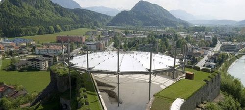 Membrana arquitetônica em Tenara® - KUFSTEIN - SEFAR - para estrutura tensionada retrátil